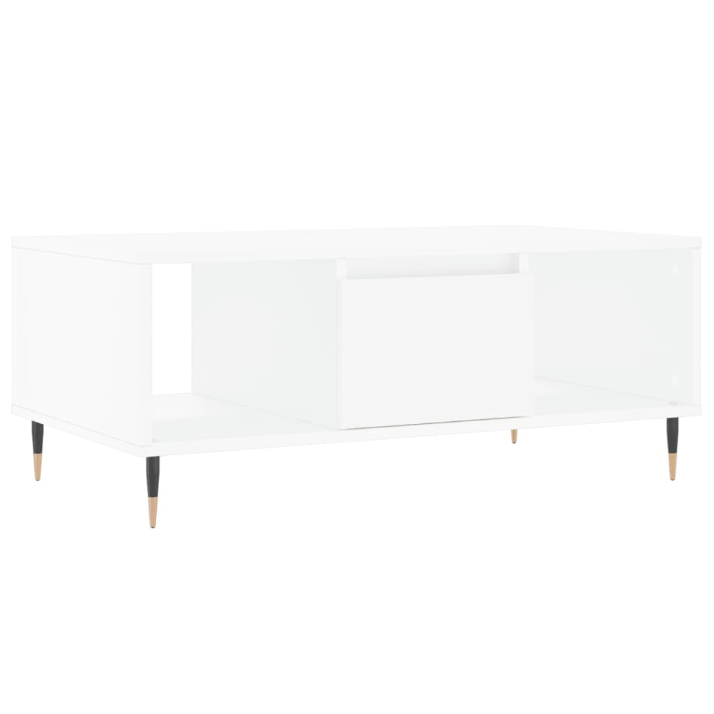 Salongbord hvit 90x50x36,5 cm konstruert tre