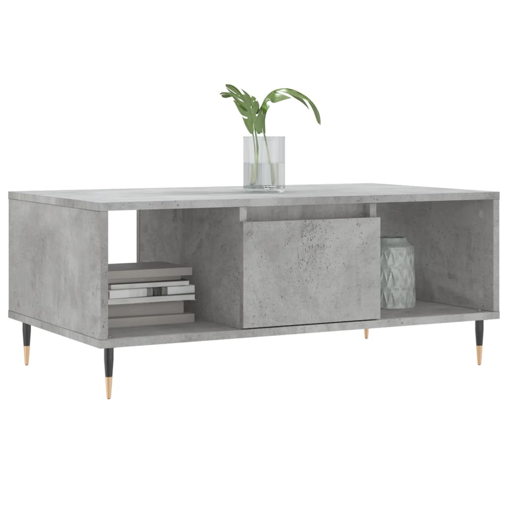 Salongbord betonggrå 90x50x36,5 cm konstruert tre