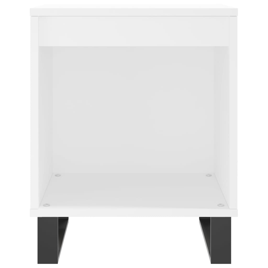 Nattbord hvit 40x35x50 cm konstruert tre