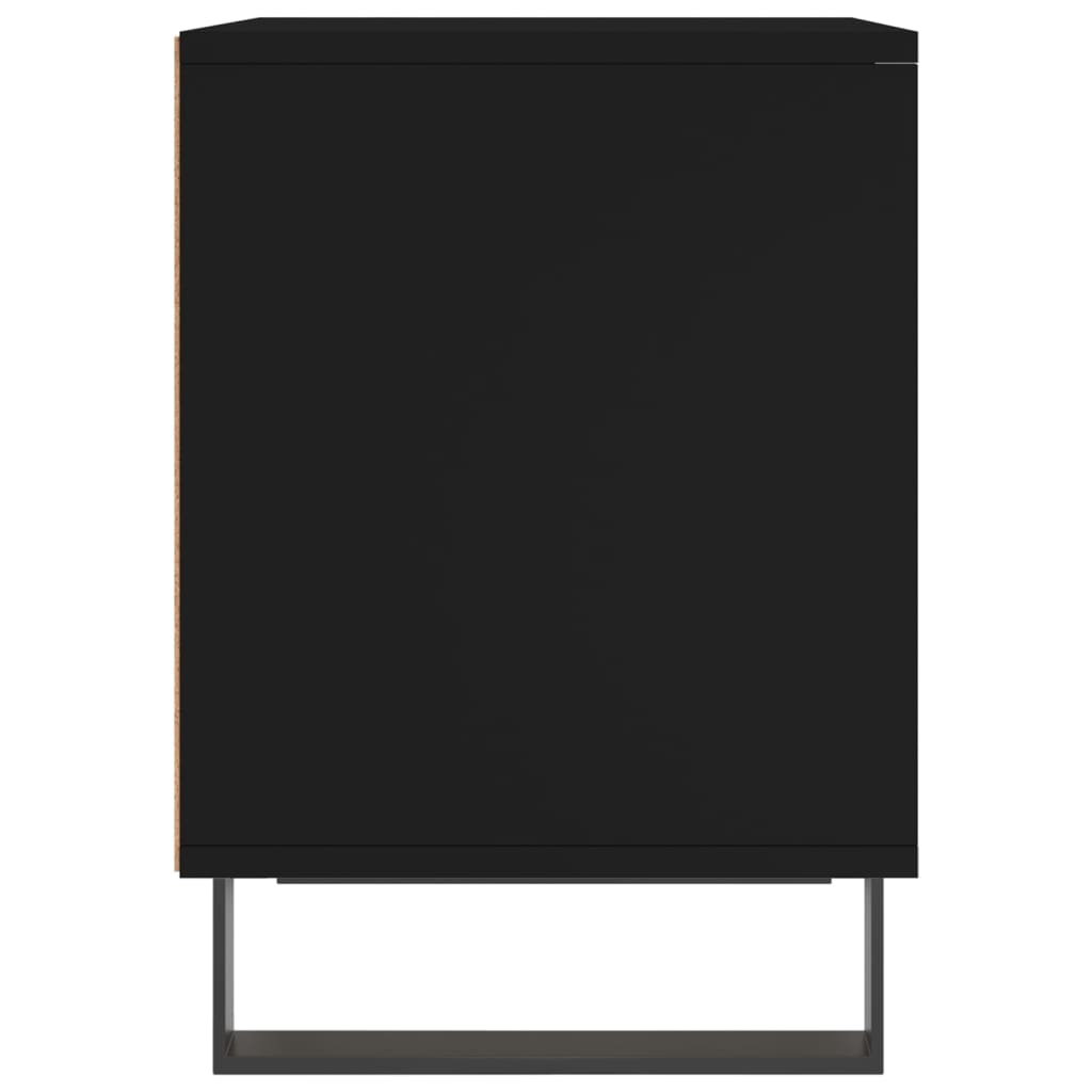 Nattbord 2 stk svart 40x35x50 cm konstruert tre