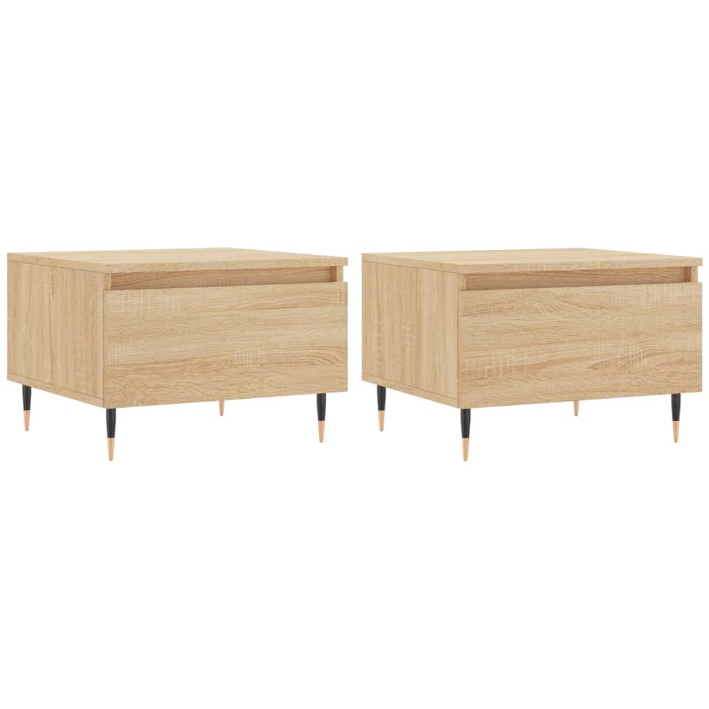 Salongbord 2 stk sonoma eik 50x46x35 cm konstruert tre