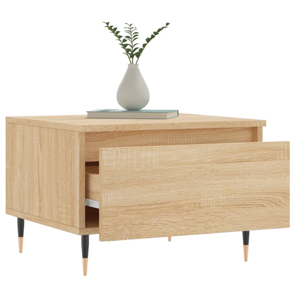 Salongbord 2 stk sonoma eik 50x46x35 cm konstruert tre