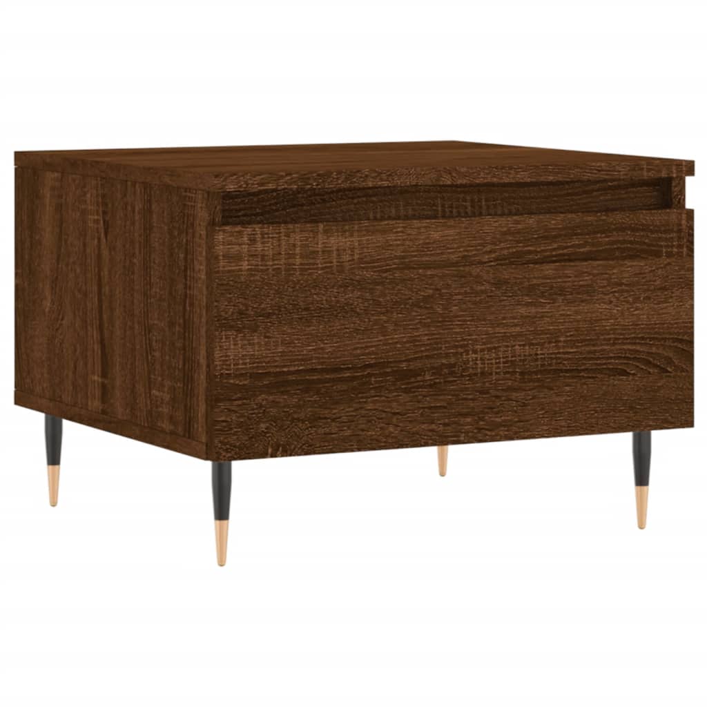 Salongbord 2 stk brun eik 50x46x35 cm konstruert tre