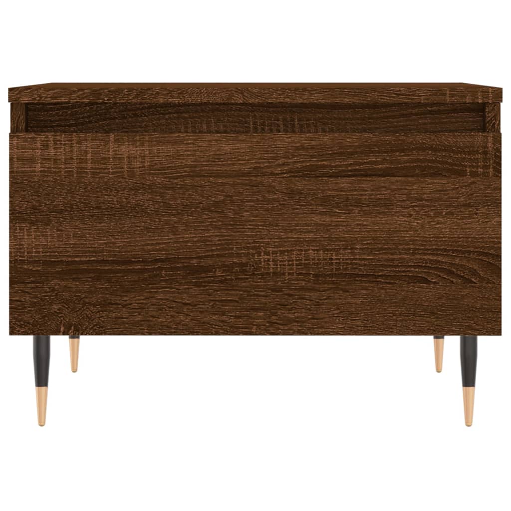 Salongbord 2 stk brun eik 50x46x35 cm konstruert tre