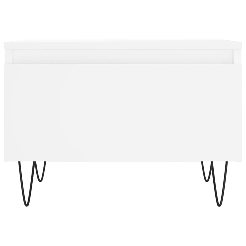 Salongbord 2 stk hvit 50x46x35 cm konstruert tre