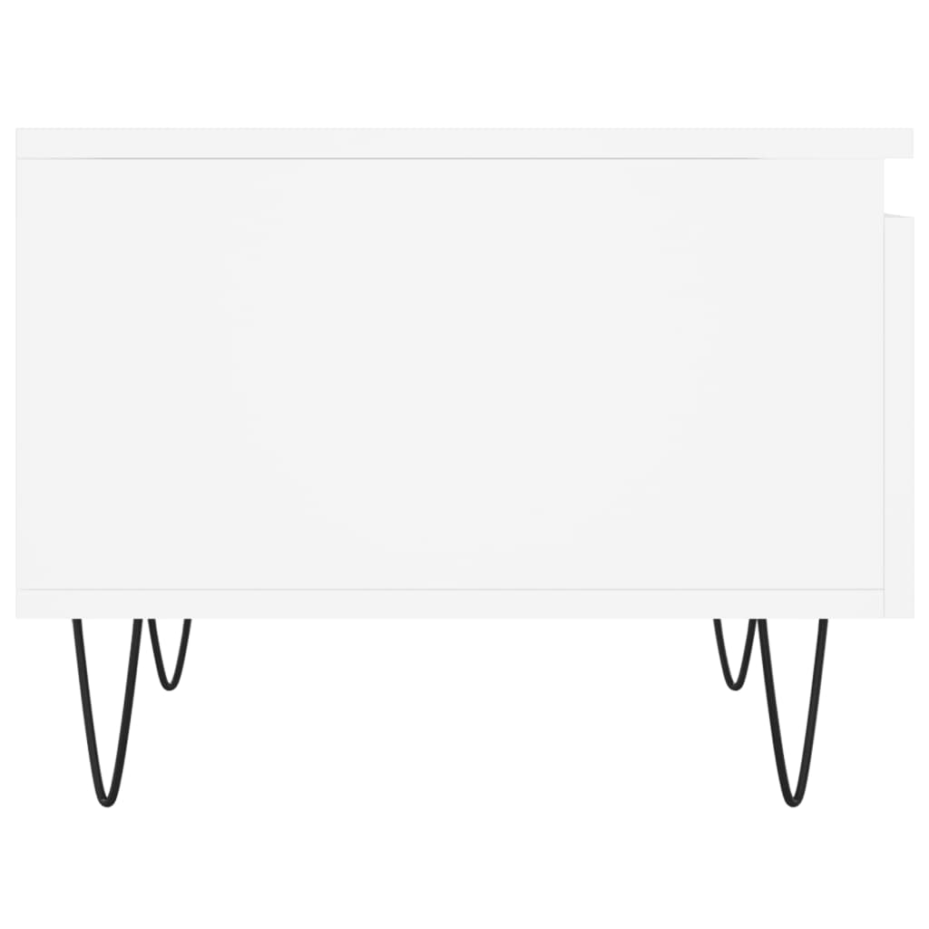 Salongbord 2 stk hvit 50x46x35 cm konstruert tre