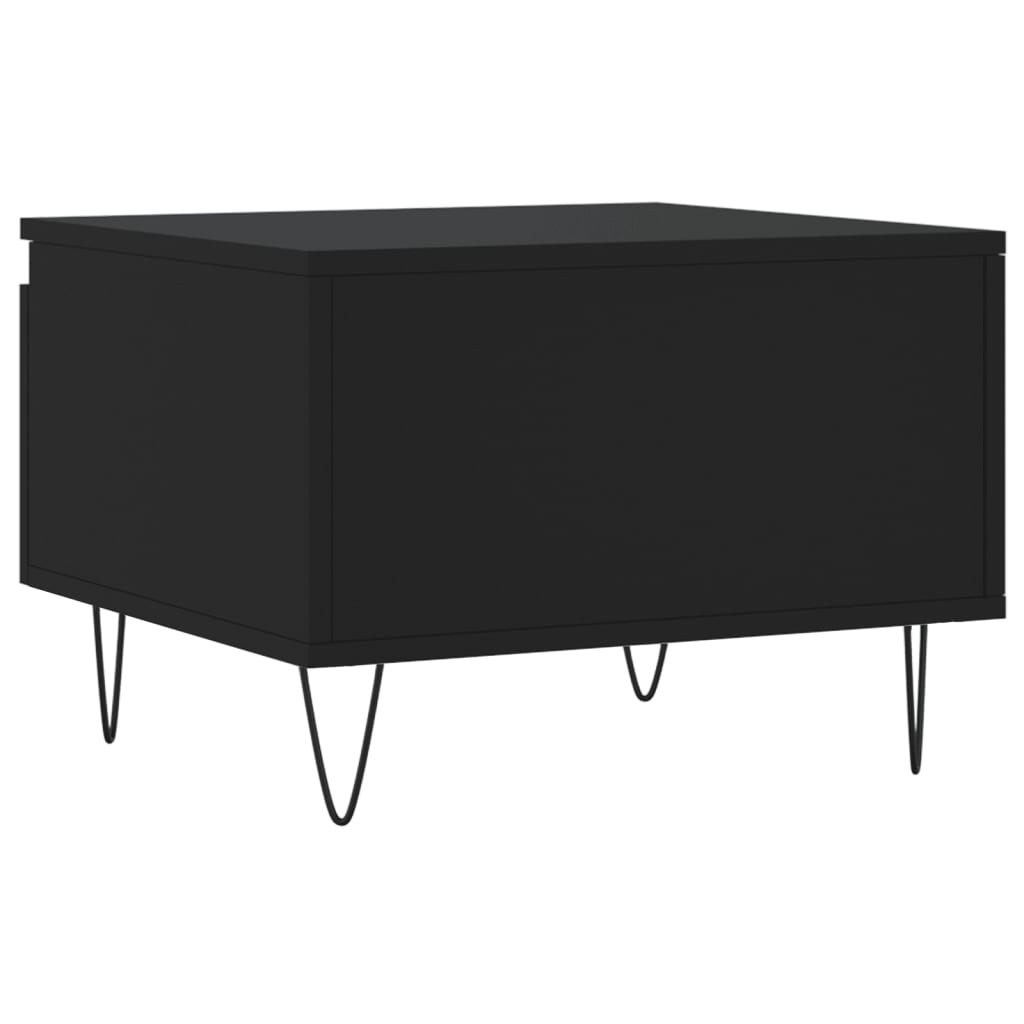 Salongbord 2 stk svart 50x46x35 cm konstruert tre