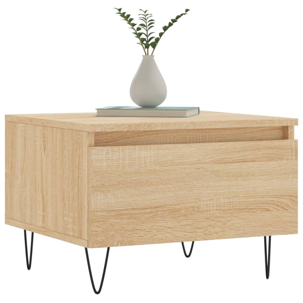Salongbord 2 stk sonoma eik 50x46x35 cm konstruert tre