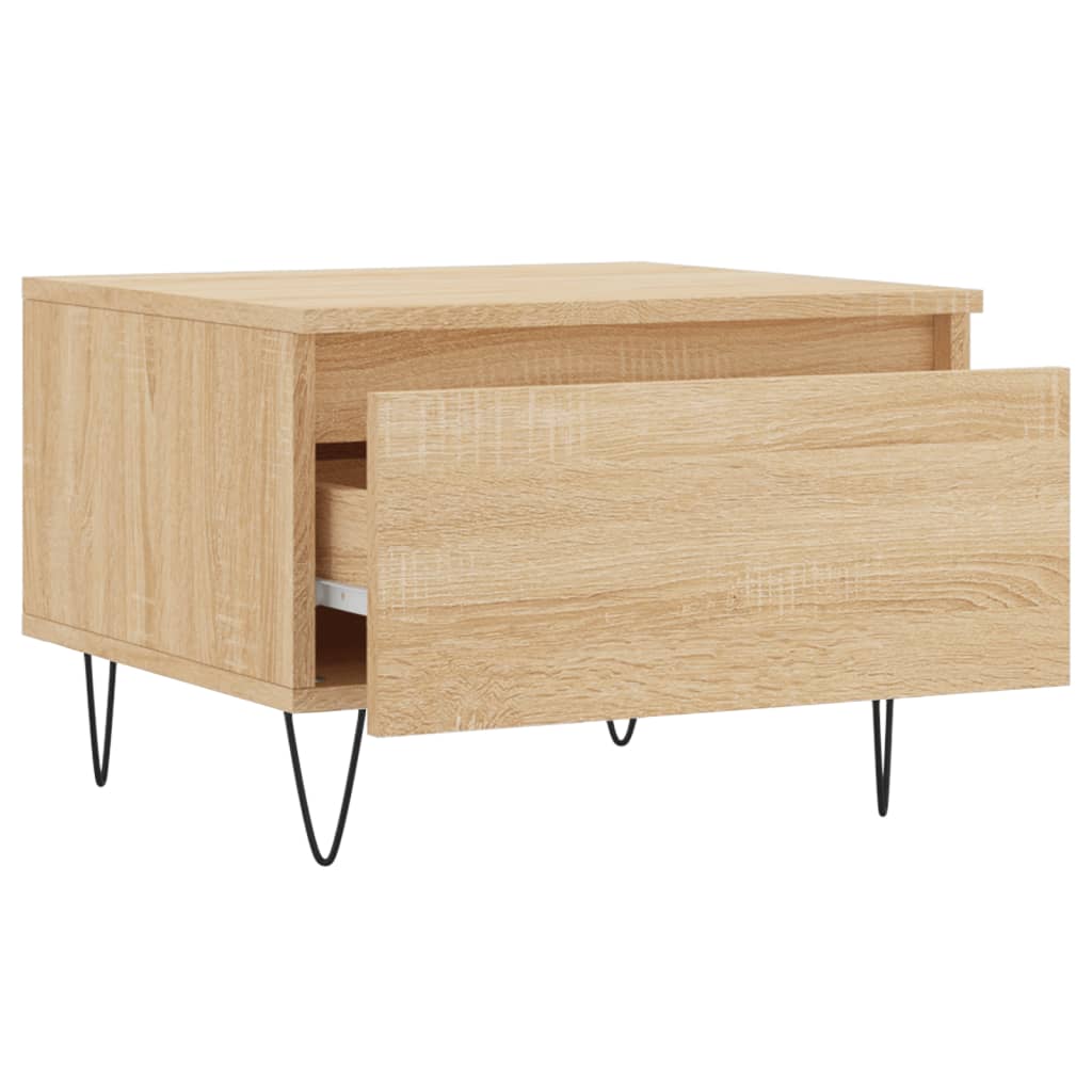 Salongbord 2 stk sonoma eik 50x46x35 cm konstruert tre