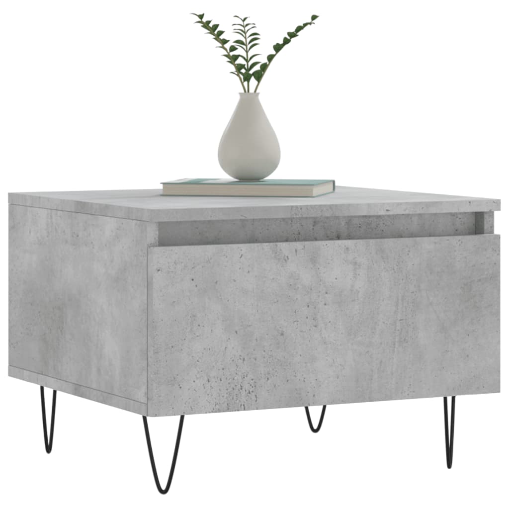 Saongbord 2 stk betonggrå 50x46x35 cm konstruert tre