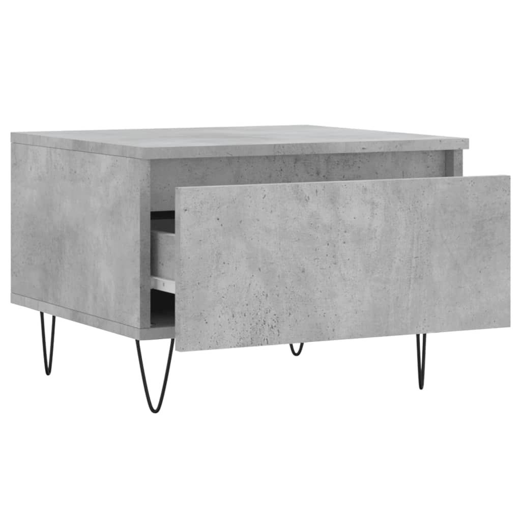 Saongbord 2 stk betonggrå 50x46x35 cm konstruert tre