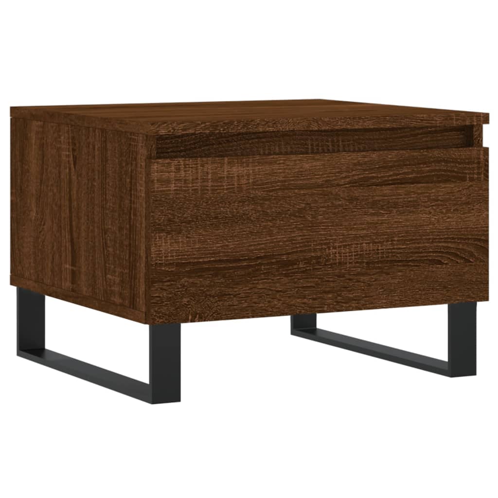 Salongbord 2 stk brun eik 50x46x35 cm konstruert tre