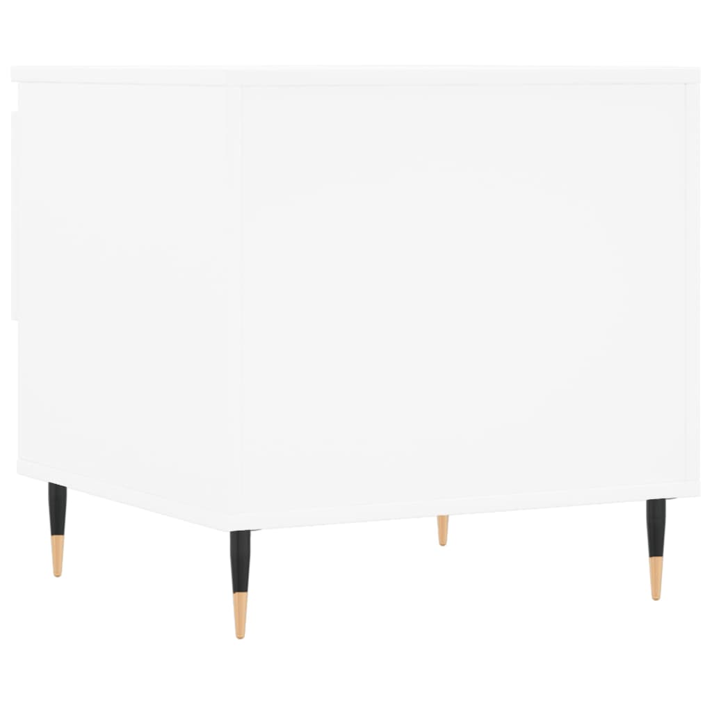 Salongbord 2 stk hvit 50x46x50 cm konstruert tre
