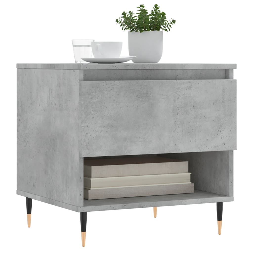 Salongbord 2 stk betonggrå 50x46x50 cm konstruert tre