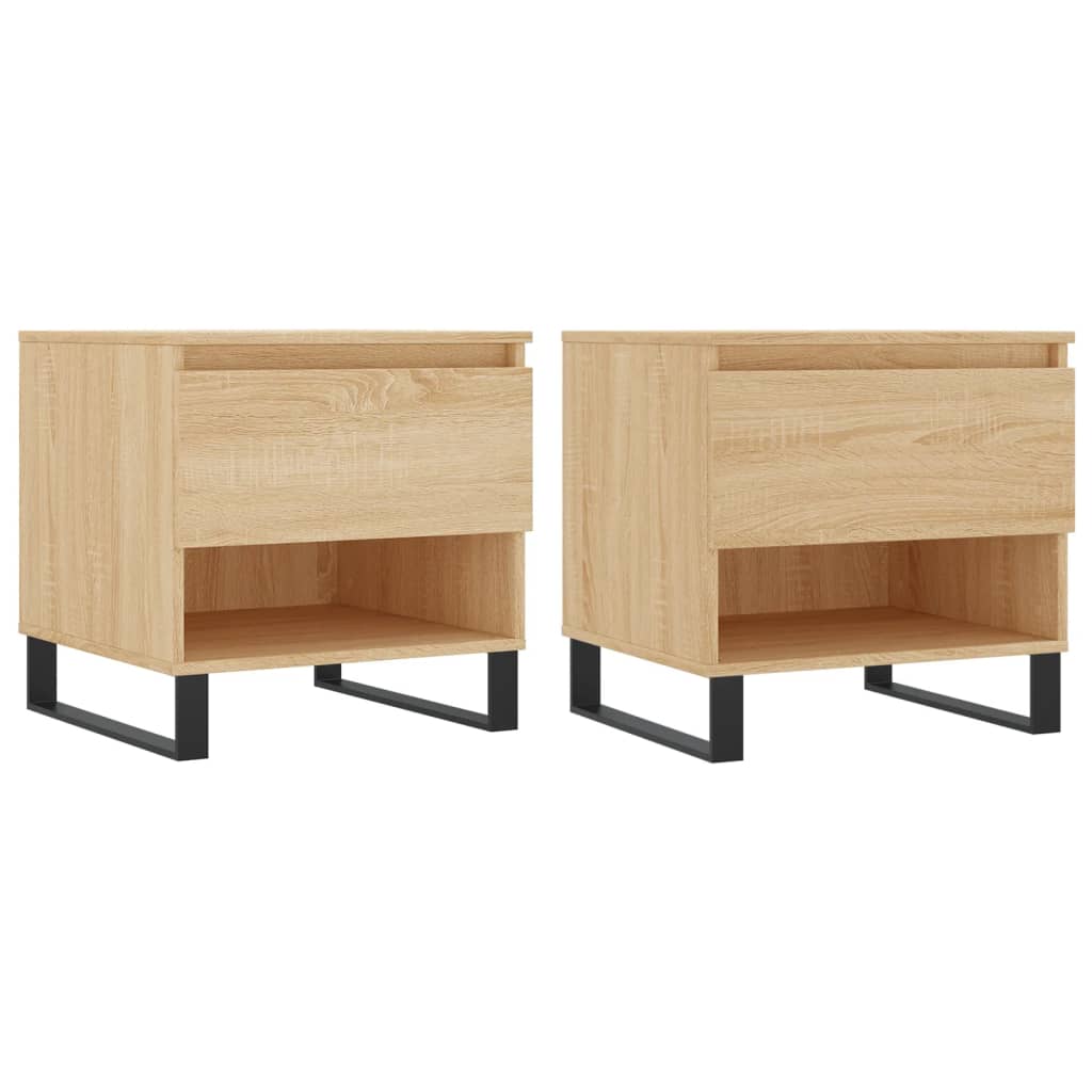 Salongbord 2 stk sonoma eik 50x46x50 cm konstruert tre