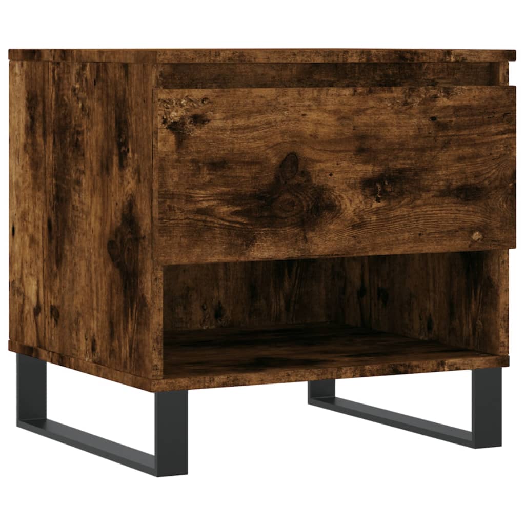Salongbord 2 stk røkt eik 50x46x50 cm konstruert tre