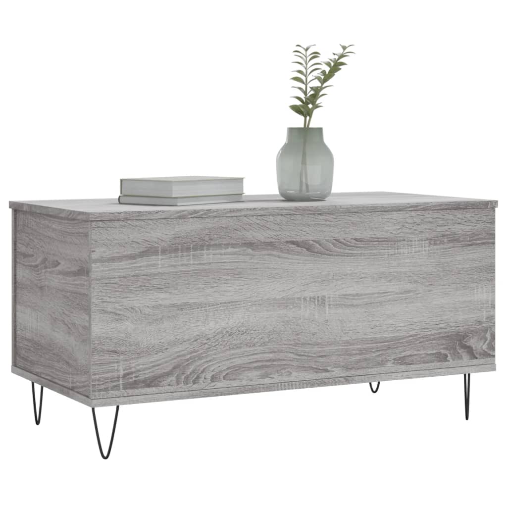 Salongbord grå sonoma 90x44,5x45 cm konstruert tre