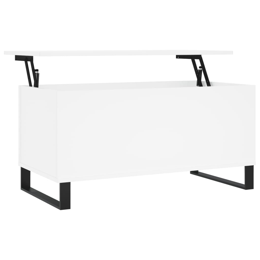 Salongbord hvit 90x44,5x45 cm konstruert tre