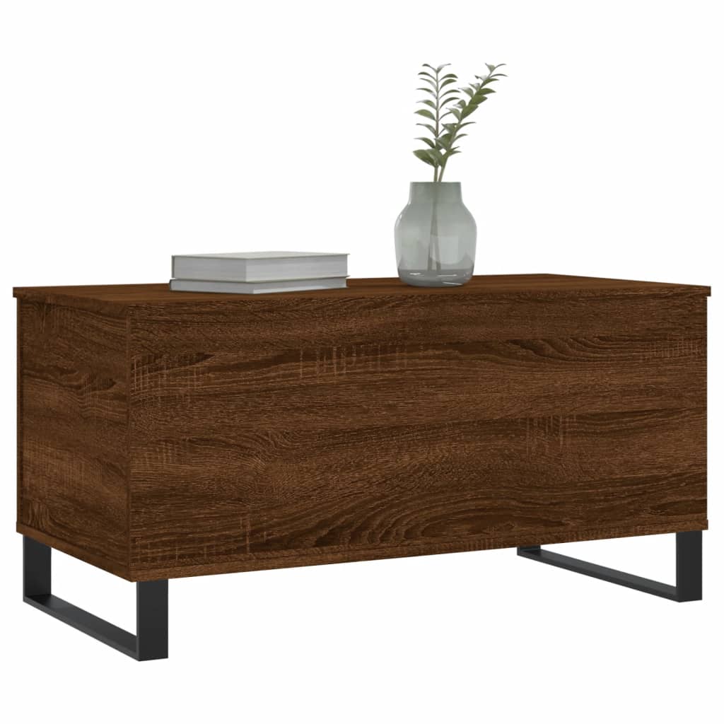 Salongbord brun eik 90x44,5x45 cm konstruert tre