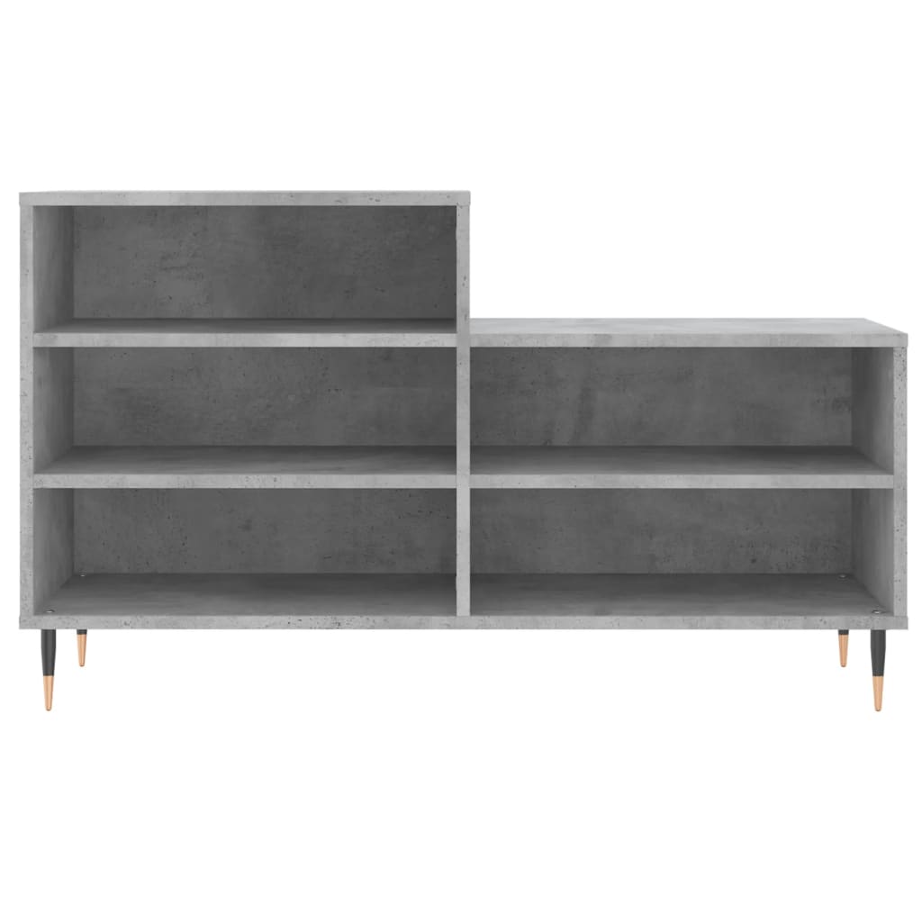 Skoskap betonggrå 102x36x60 cm konstruert tre