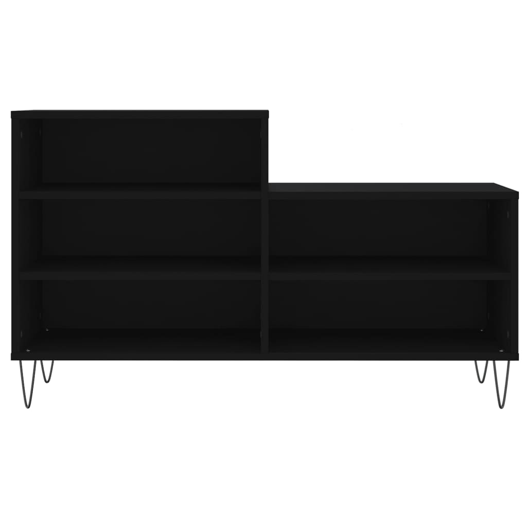 Skoskap svart 102x36x60 cm konstruert tre