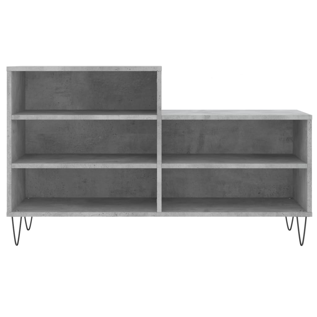 Skoskap betonggrå 102x36x60 cm konstruert tre