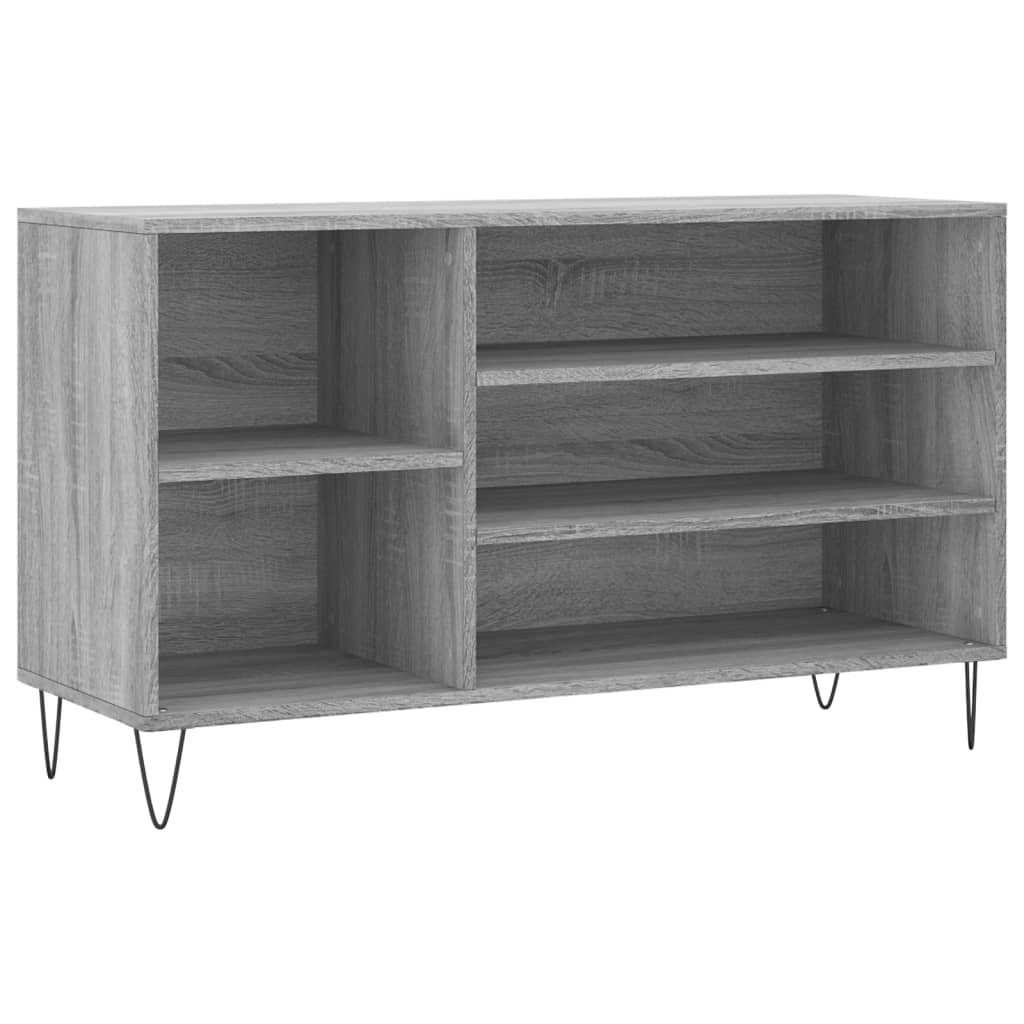 Skoskap grå sonoma 102x36x60 cm konstruert tre