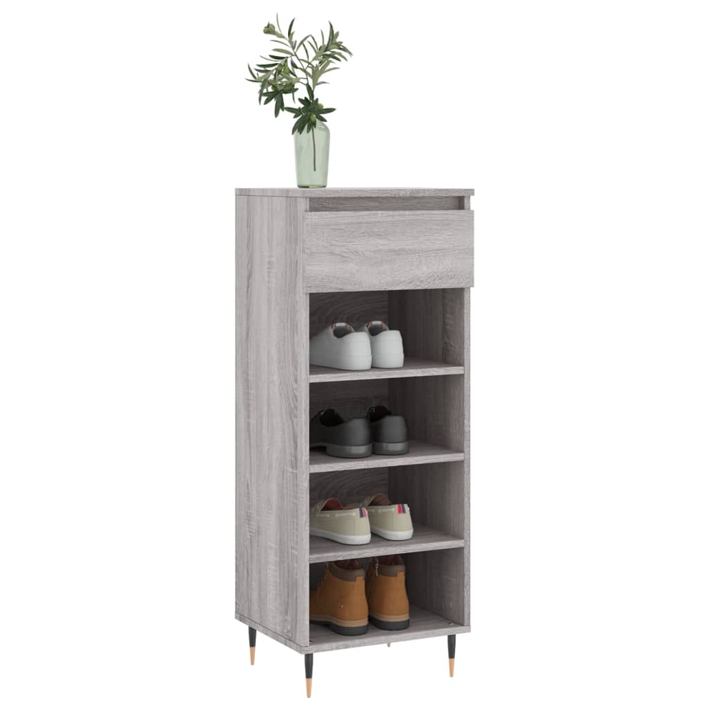 Skoskap grå sonoma 40x36x105 cm konstruert tre