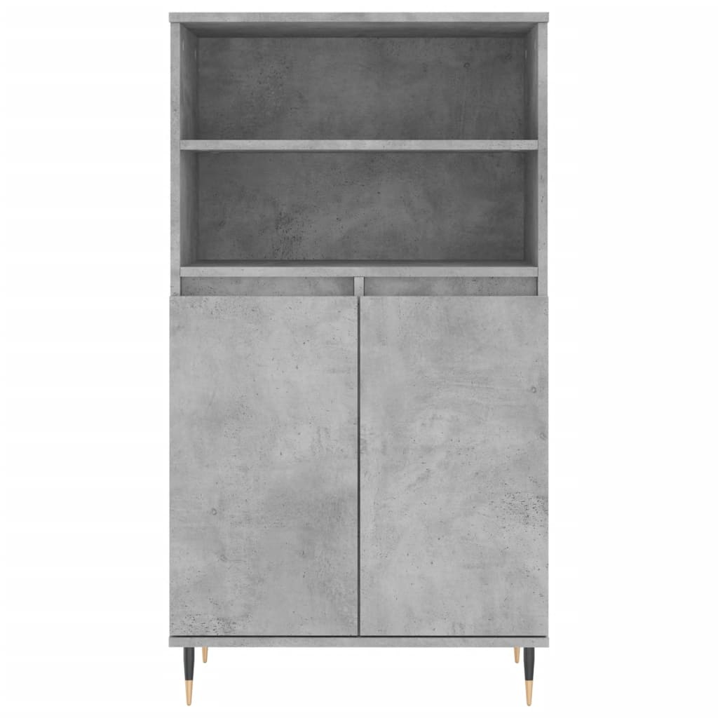 Highboard betonggrå 60x36x110 cm konstruert tre