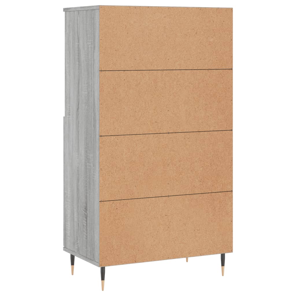 Highboard grå sonoma 60x36x110 cm konstruert tre