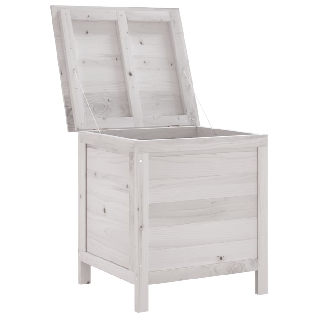 Putekasse hvit 50x49x56,5 cm heltre gran