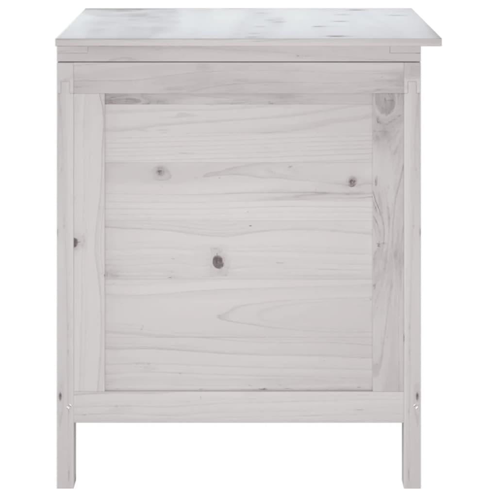 Putekasse hvit 50x49x56,5 cm heltre gran