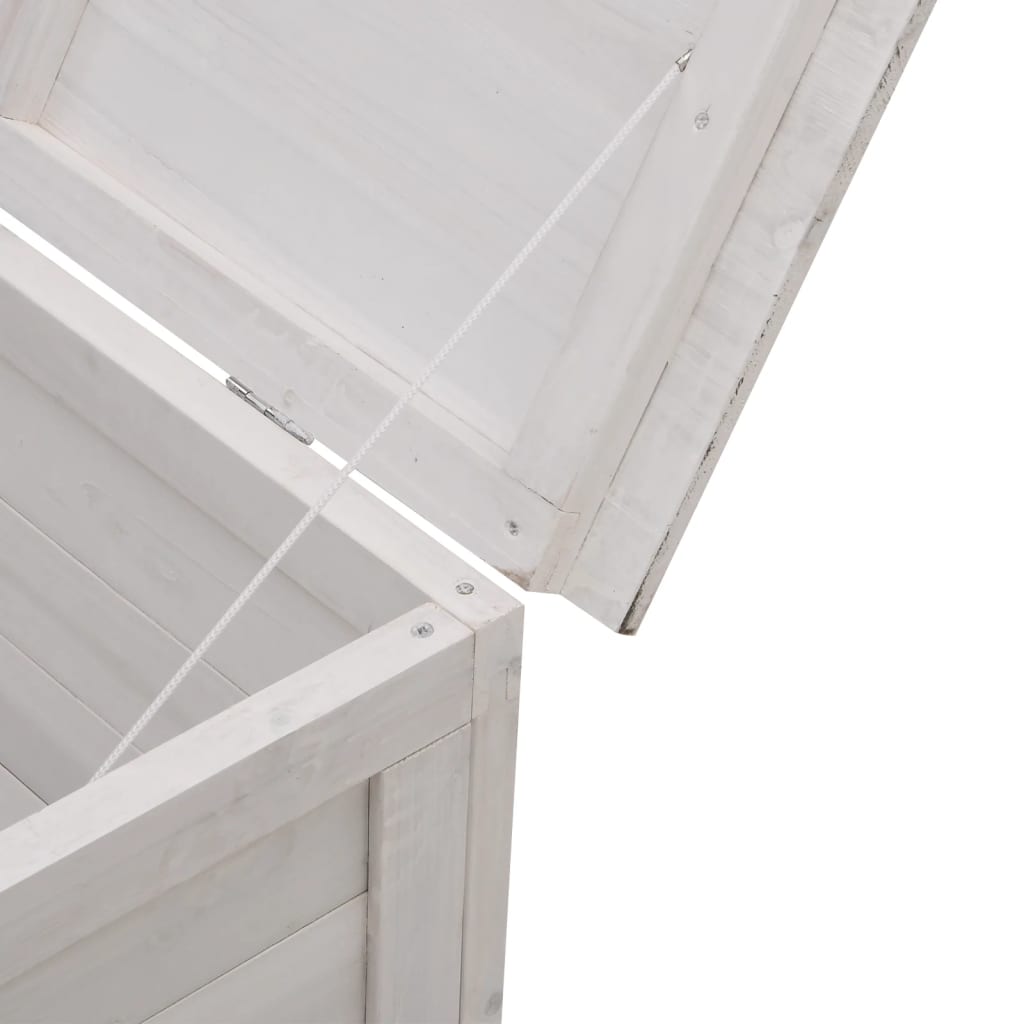 Putekasse hvit 50x49x56,5 cm heltre gran