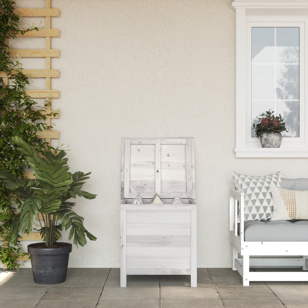Putekasse hvit 50x49x56,5 cm heltre gran