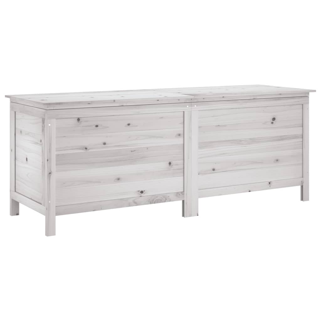 Putekasse hvit 150x50x56,5 cm heltre gran
