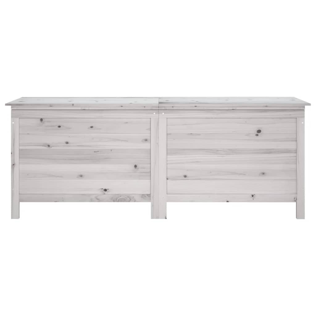 Putekasse hvit 150x50x56,5 cm heltre gran