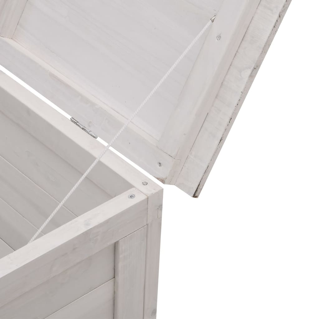 Putekasse hvit 150x50x56,5 cm heltre gran