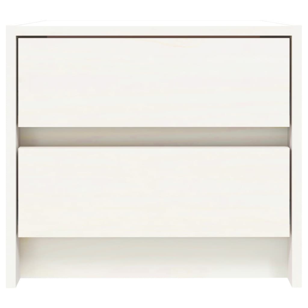 Nattbord 2 stk hvit 40x31x35,5 cm heltre furu