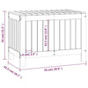 Putekasse 76x42,5x54 cm heltre furu