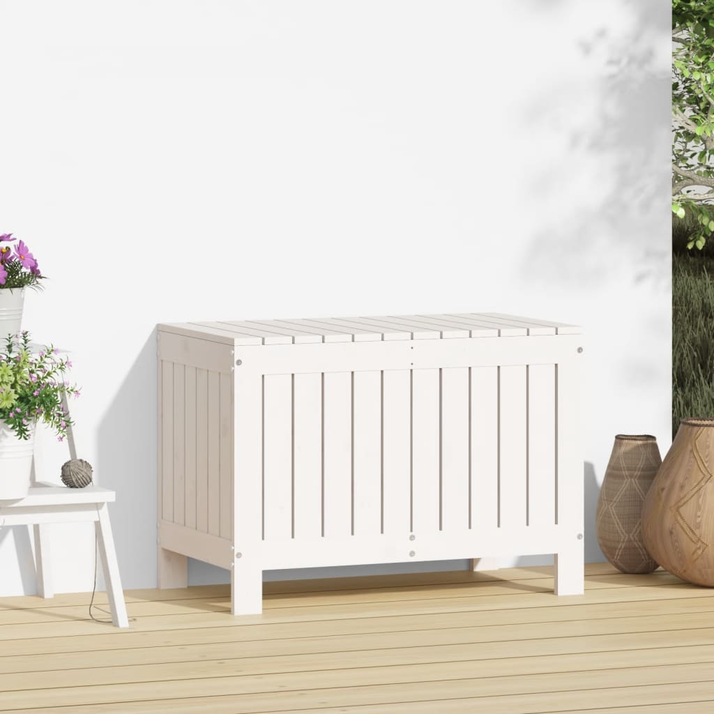 Putekasse hvid 76x42,5x54 cm heltre furu