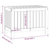 Putekasse hvid 76x42,5x54 cm heltre furu