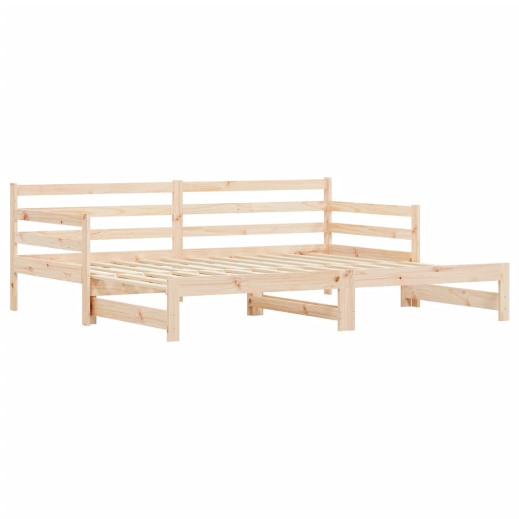 Uttrekkbar dagseng 90x200 cm heltre furu