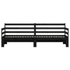 Uttrekkbar dagseng svart 90x200 cm heltre furu