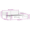 Uttrekkbar dagseng svart 90x200 cm heltre furu