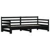 Uttrekkbar dagseng svart 80x200 cm heltre furu