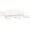 Uttrekkbar dagseng hvit 90x190 cm heltre furu