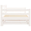 Uttrekkbar dagseng hvit 90x190 cm heltre furu
