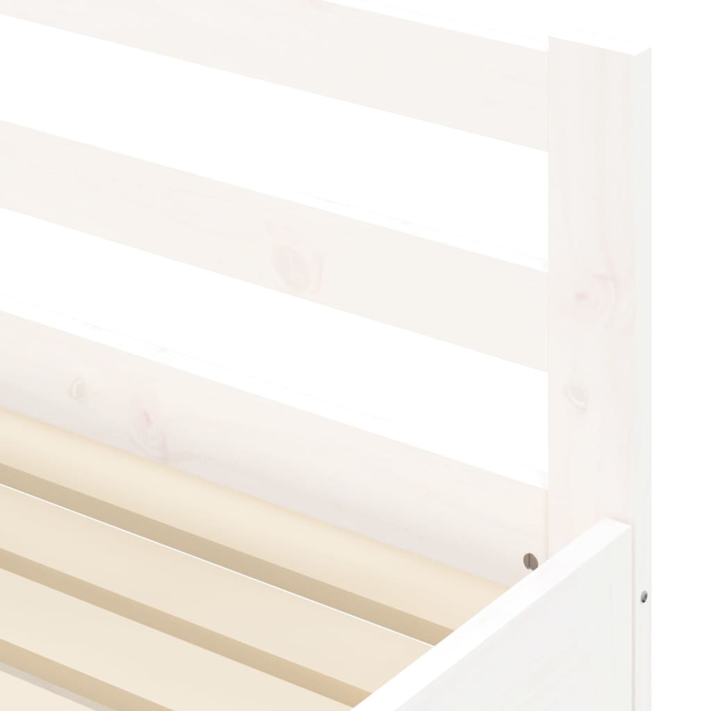 Uttrekkbar dagseng hvit 90x190 cm heltre furu