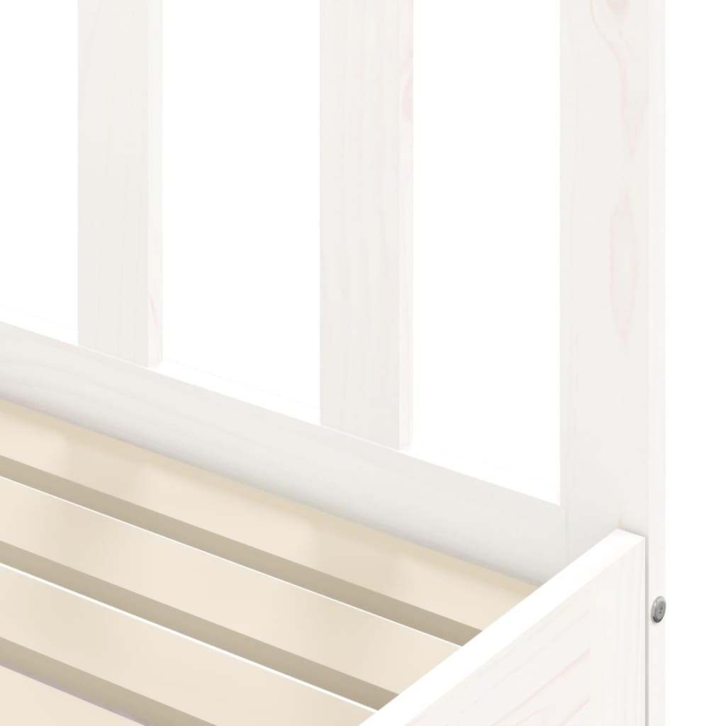 Uttrekkbar dagseng hvit 90x200 cm heltre furu