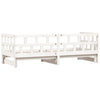 Uttrekkbar dagseng hvit 80x200 cm heltre furu